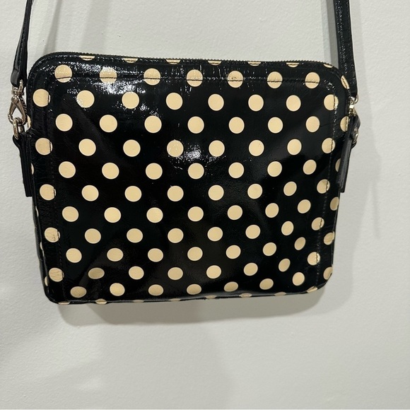 Kate Spade Black & Ivory Patent Polka Dot Crossbody Bag - Picture 5 of 11
